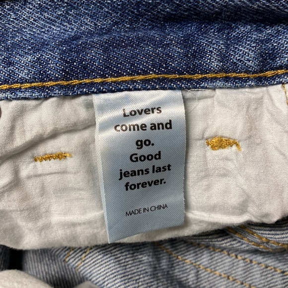 PACSUN Eco Medium Blue HighRise Straight Distressed Jeans - Picture 9 of 9